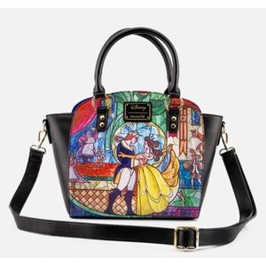 NWT Loungefly Disney Princess Castle Series BELLE Cross Body Bag